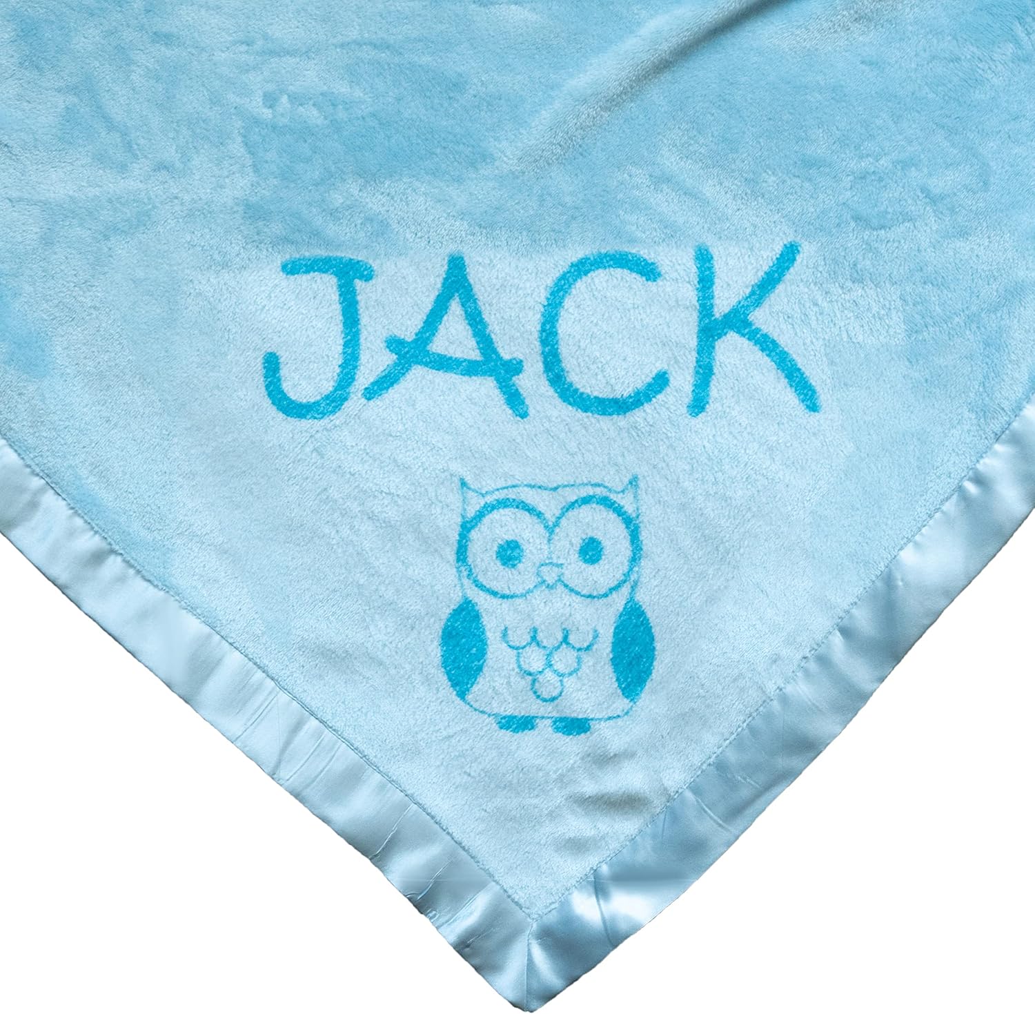 Custom Catch Personalized Owl Baby Blanket for Boy