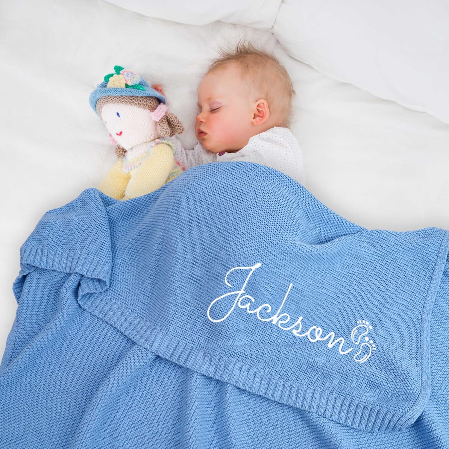 Greatabox Personalized Baby Blanket with Name 30x40in