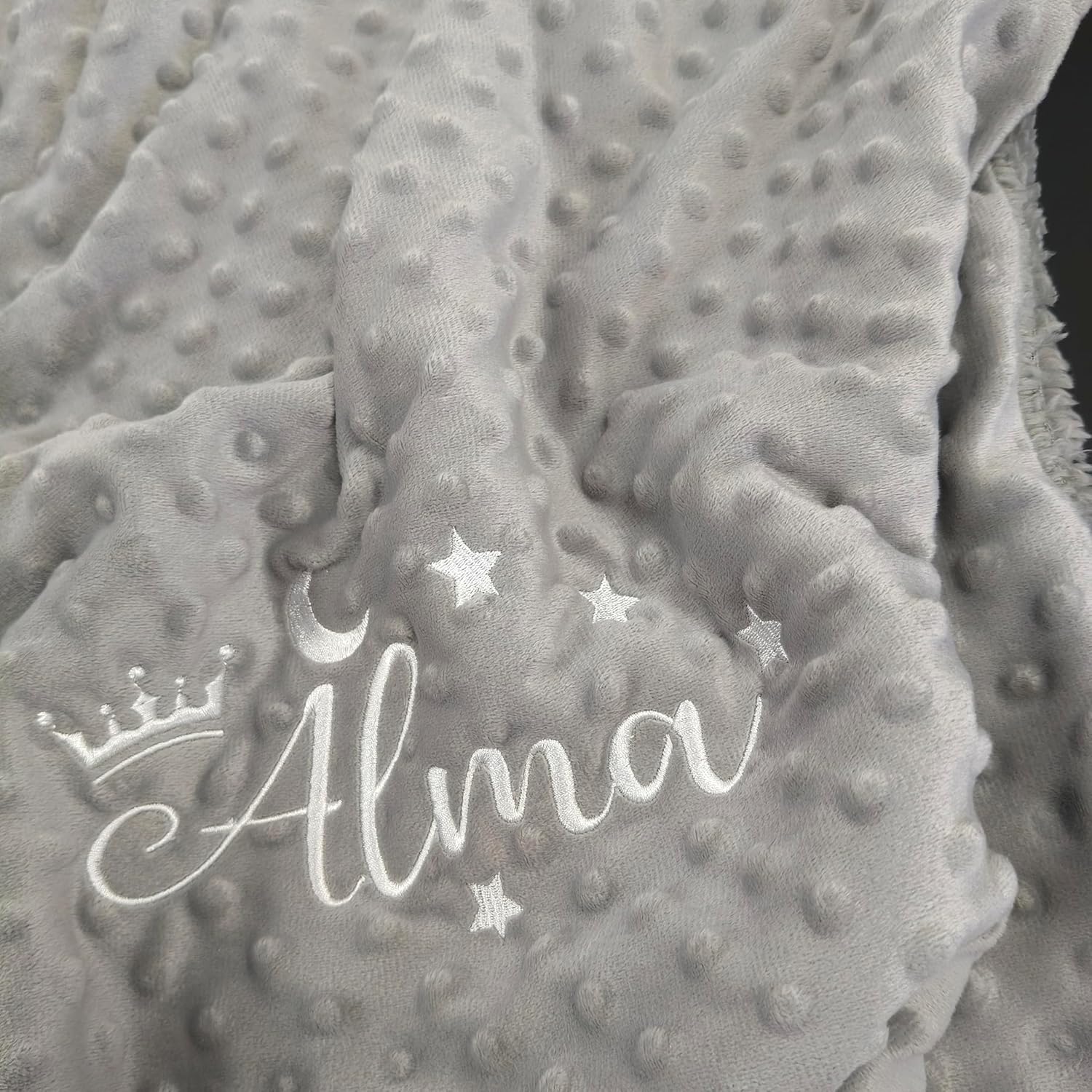 Personalized Baby Blanket with Name - Soft Minky Fleece Crib Blanket