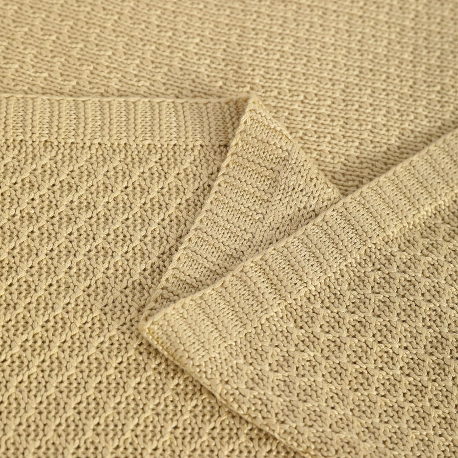 NTBAY Bamboo-Derived Rayon Toddler Blanket - Khaki 30x40 Inches