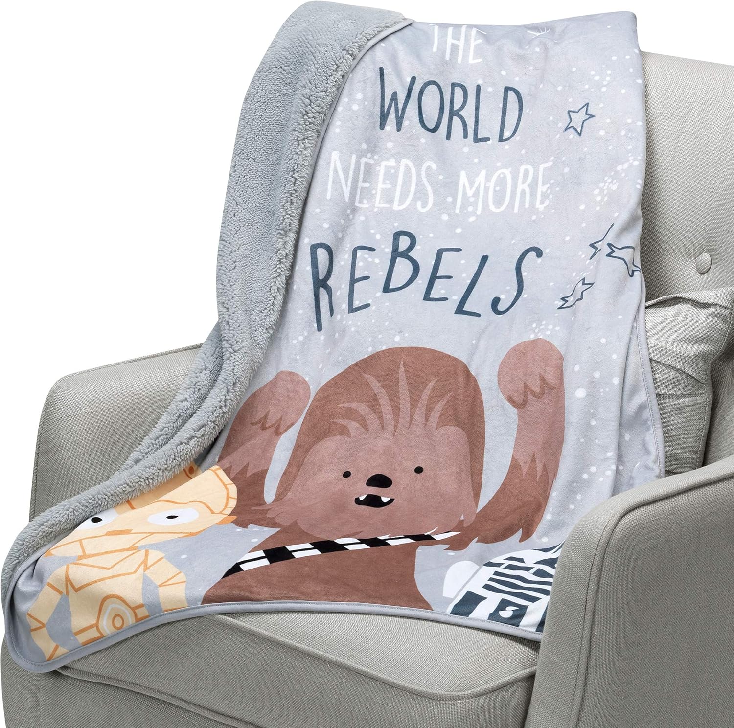 Lambs Ivy Star Wars Rebels Gray Baby Blanket