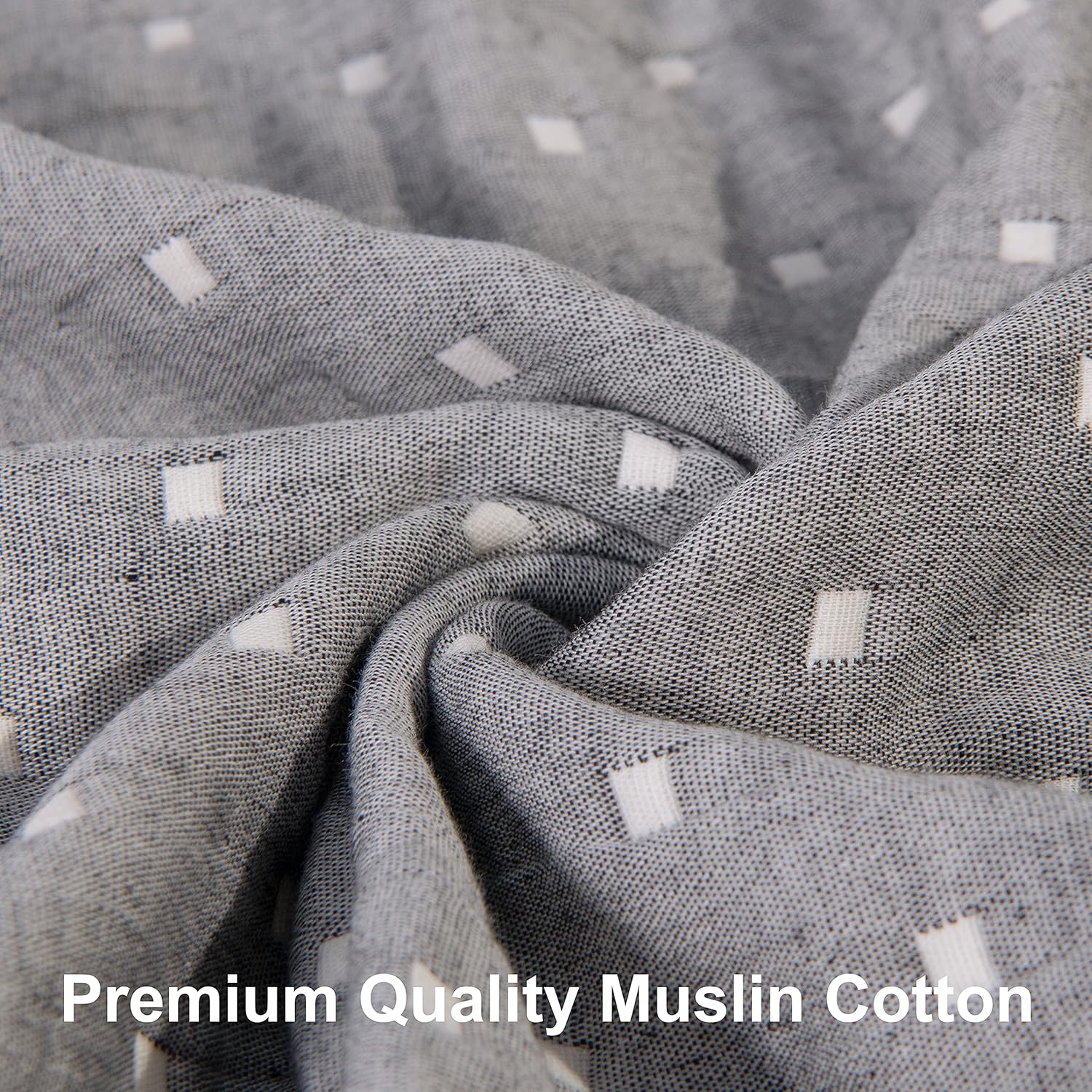 NTBAY 3 Layer Toddler Blanket Grey Dot Design