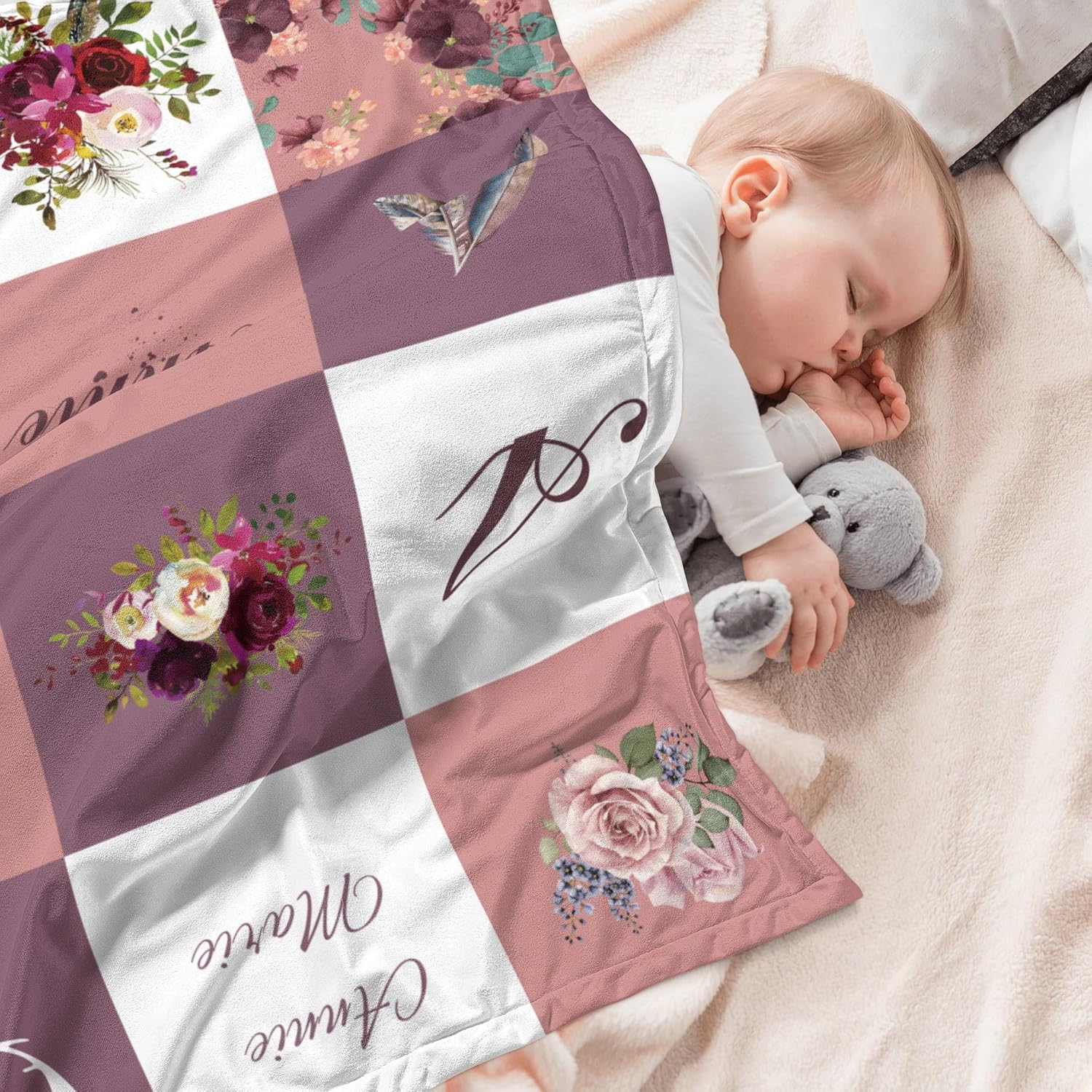Youltar Personalized Baby Blanket with Name 1
