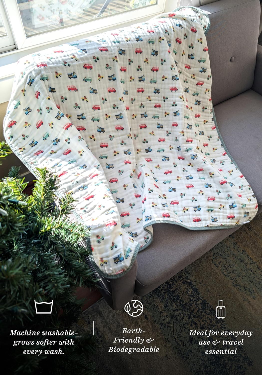 Soft Cotton Baby Blanket - Lightweight and Breathable for Newborns