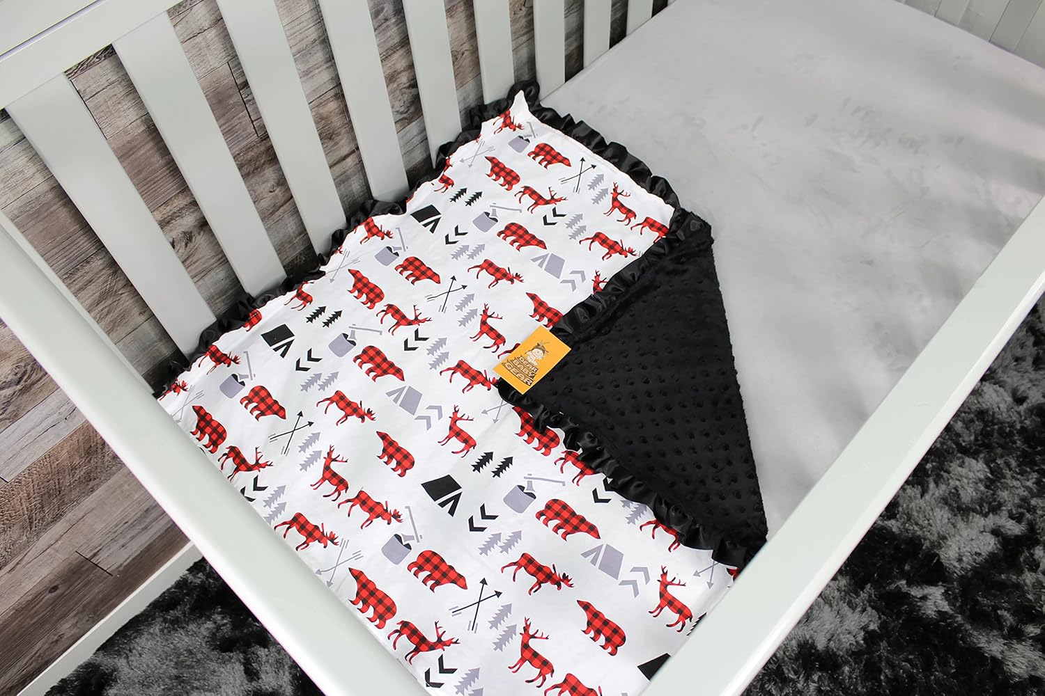 Dear Baby Gear Baby Blanket 32x32 Woodland Adventure Plaid