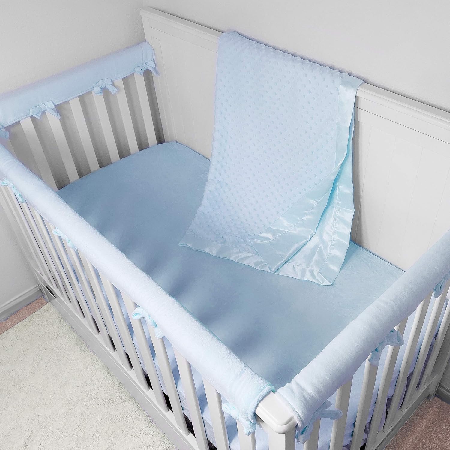 American Baby Company Heavenly Soft Chenille Receiving Blanket Blue 30 x 40
