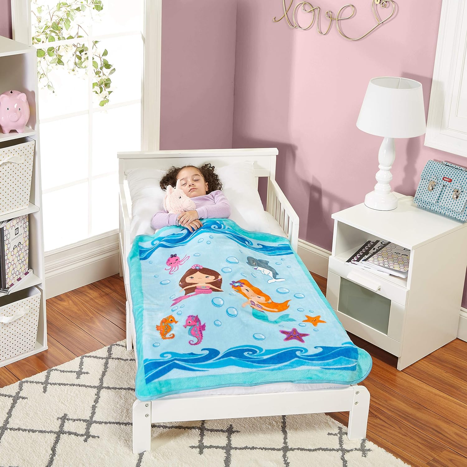 EVERYDAY KIDS Toddler Throw Blanket - Mermaids Undersea Adventure 30 x 40