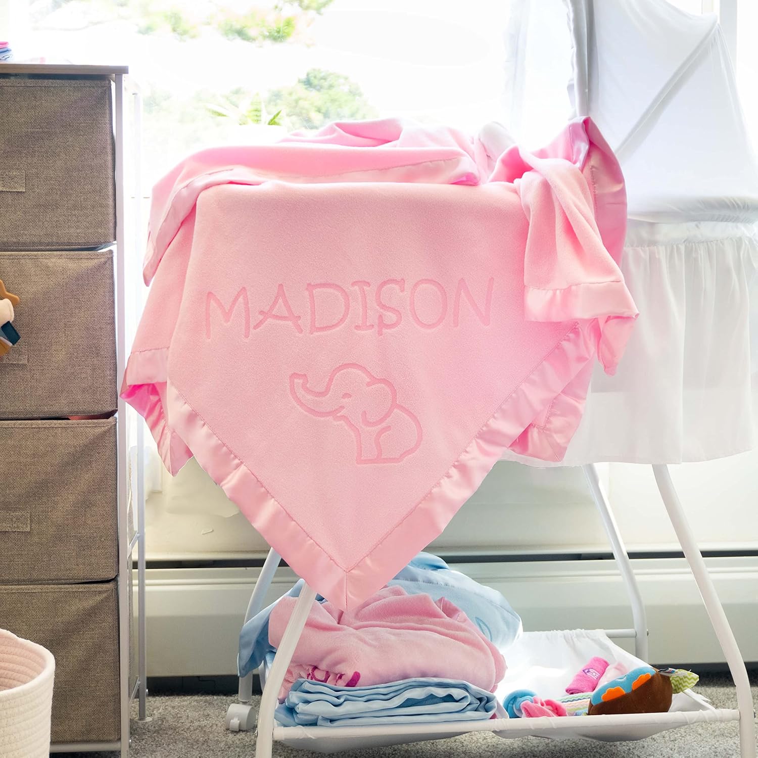 Custom Catch Personalized Baby Blanket - Elephant