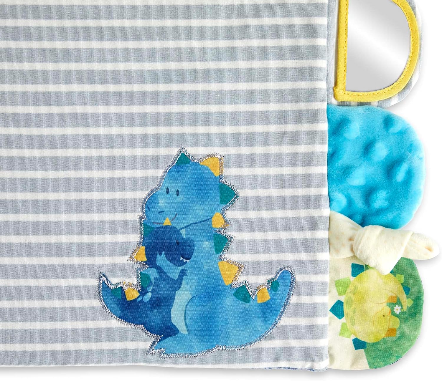 DEMDACO Dinosaur Baby Blue Activity Blanket 17x115 Inch 1