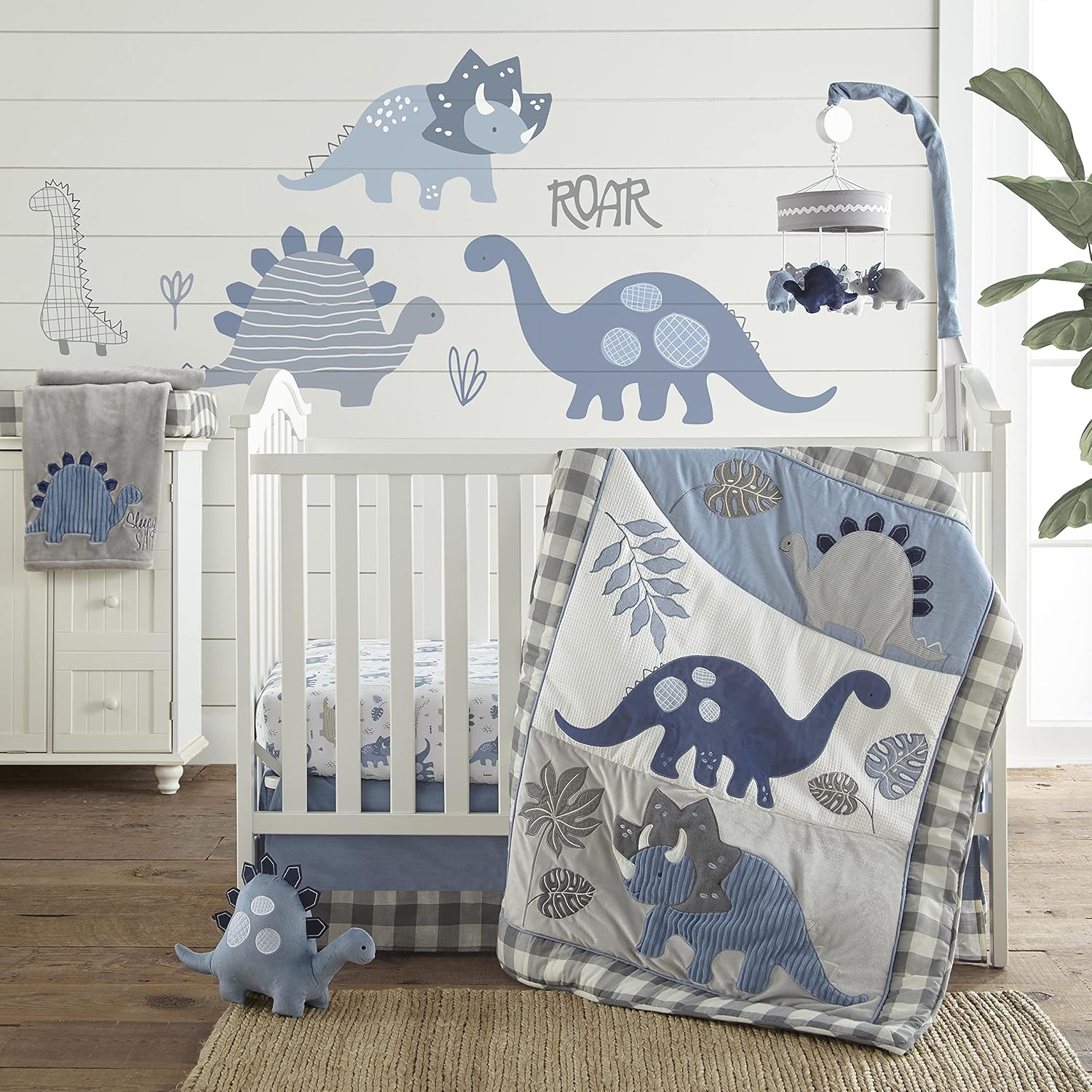 Levtex Baby Kipton Plush Blanket - Dinosaur Applique