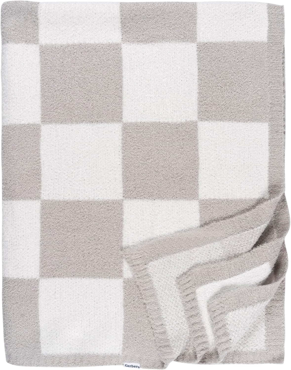 Gerber Baby Cozy Soft Silky Mink Blanket Tan Check One Size